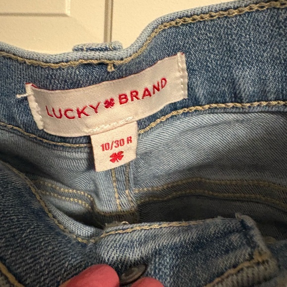 Lucky Brand Low Rise Flared Distressed Jeans - Picture 4 of 7